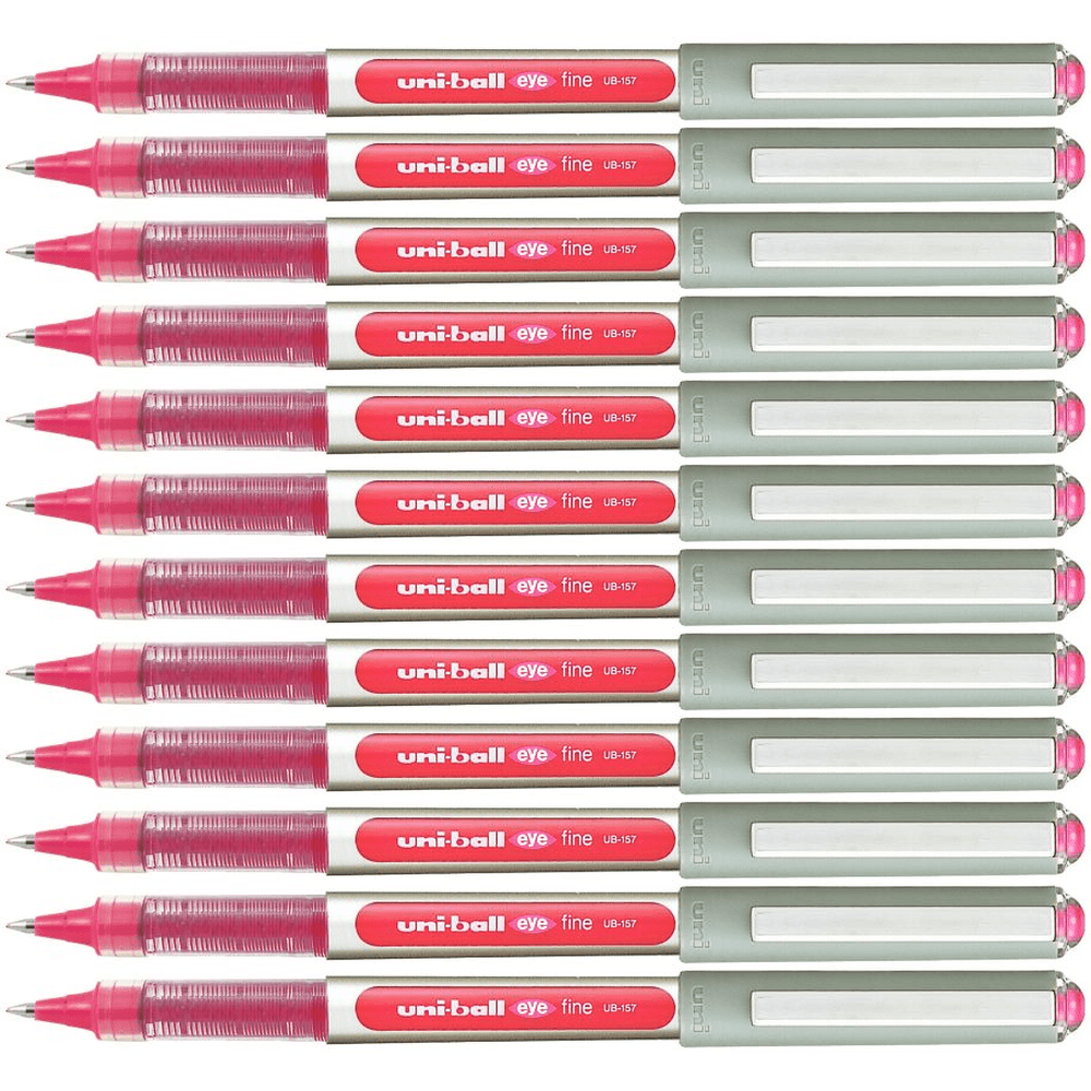 Punta 0.7mm Scrittura Precisa Penne A Sfera Uni-ball Eye UB-157 - Punta 0.7 Mm - Confezione Da 6 - Nero E Blu Inchiostro Resistente Uni-ball - Foto 4