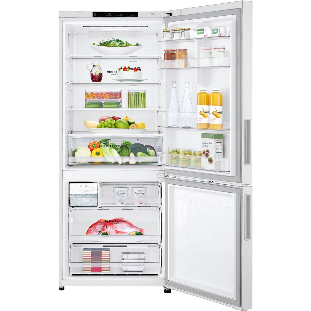 LG GB455WL 420L Bottom Mount Fridge (White) JB HiFi