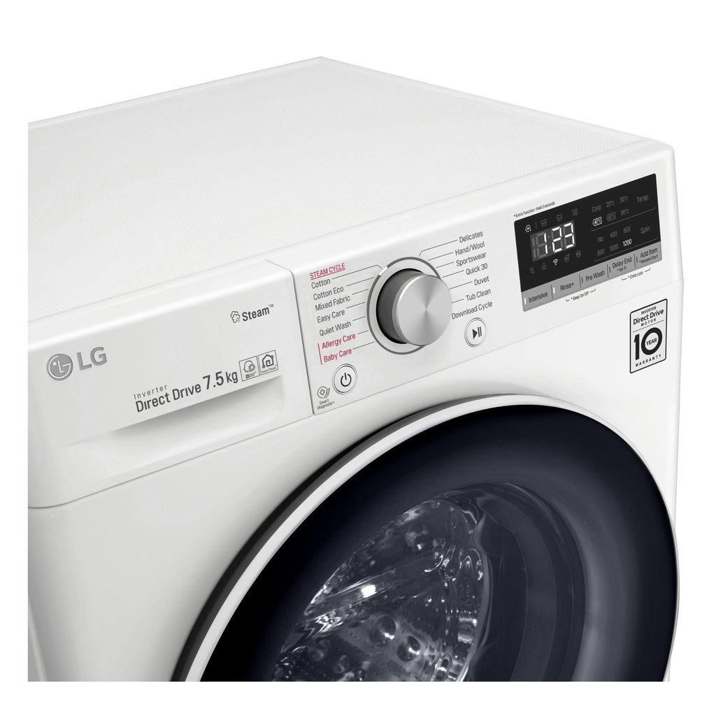 LG WV51275W 7.5kg Series 5 Front Load Washing Machine with Steam JB
