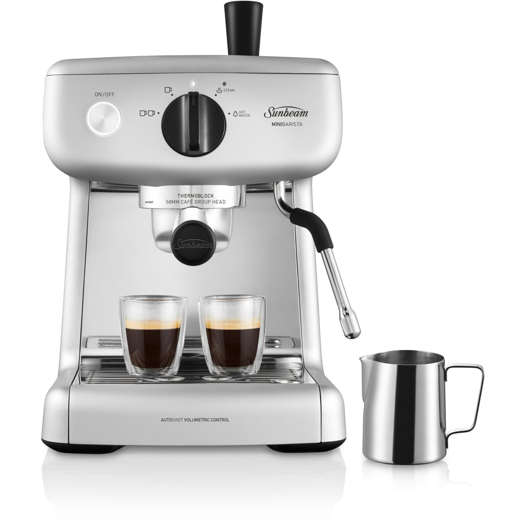 Sunbeam Mini Barista Espresso Machine (Silver) JB HiFi