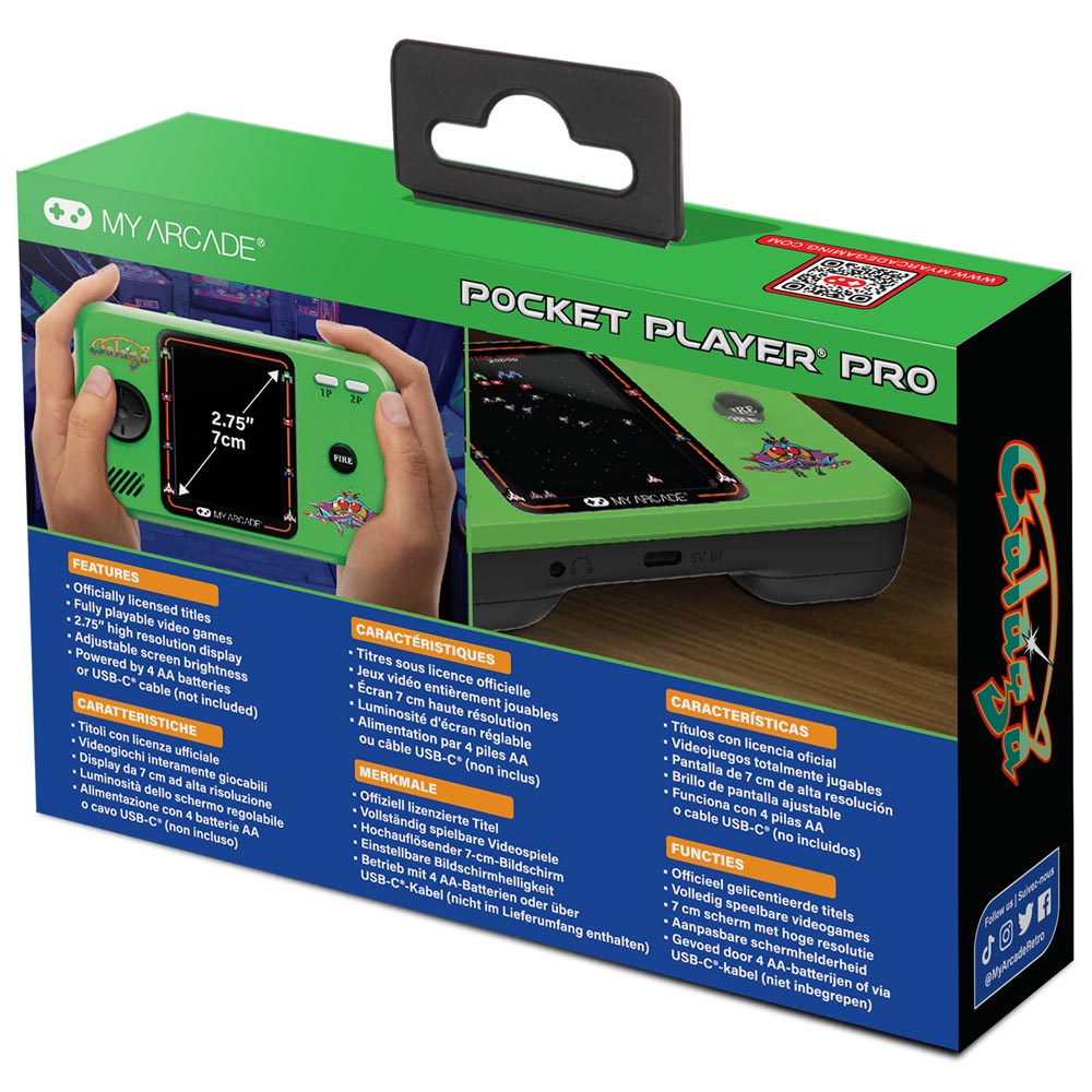 My Arcade Pocket Arcade Player PRO - Galaga - JB Hi-Fi