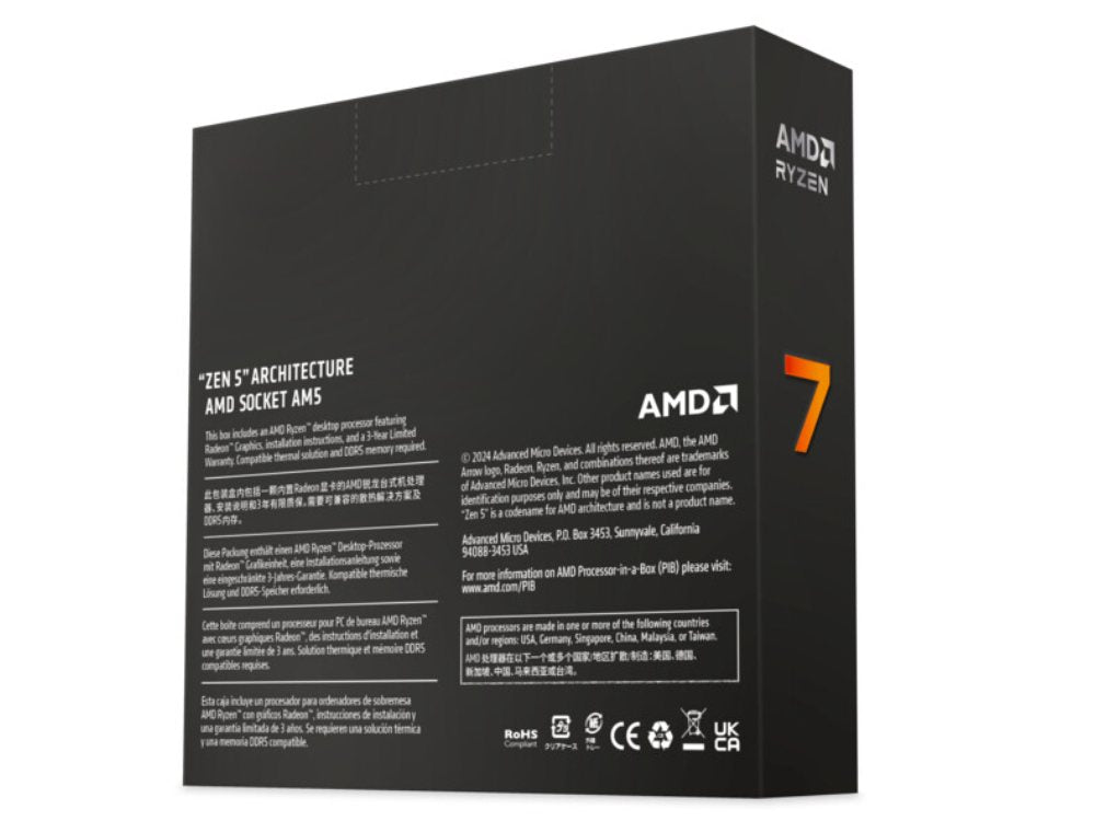 AMD Ryzen 7 9700X 8 CORE AM5 5.50GHz CPU Processor (100