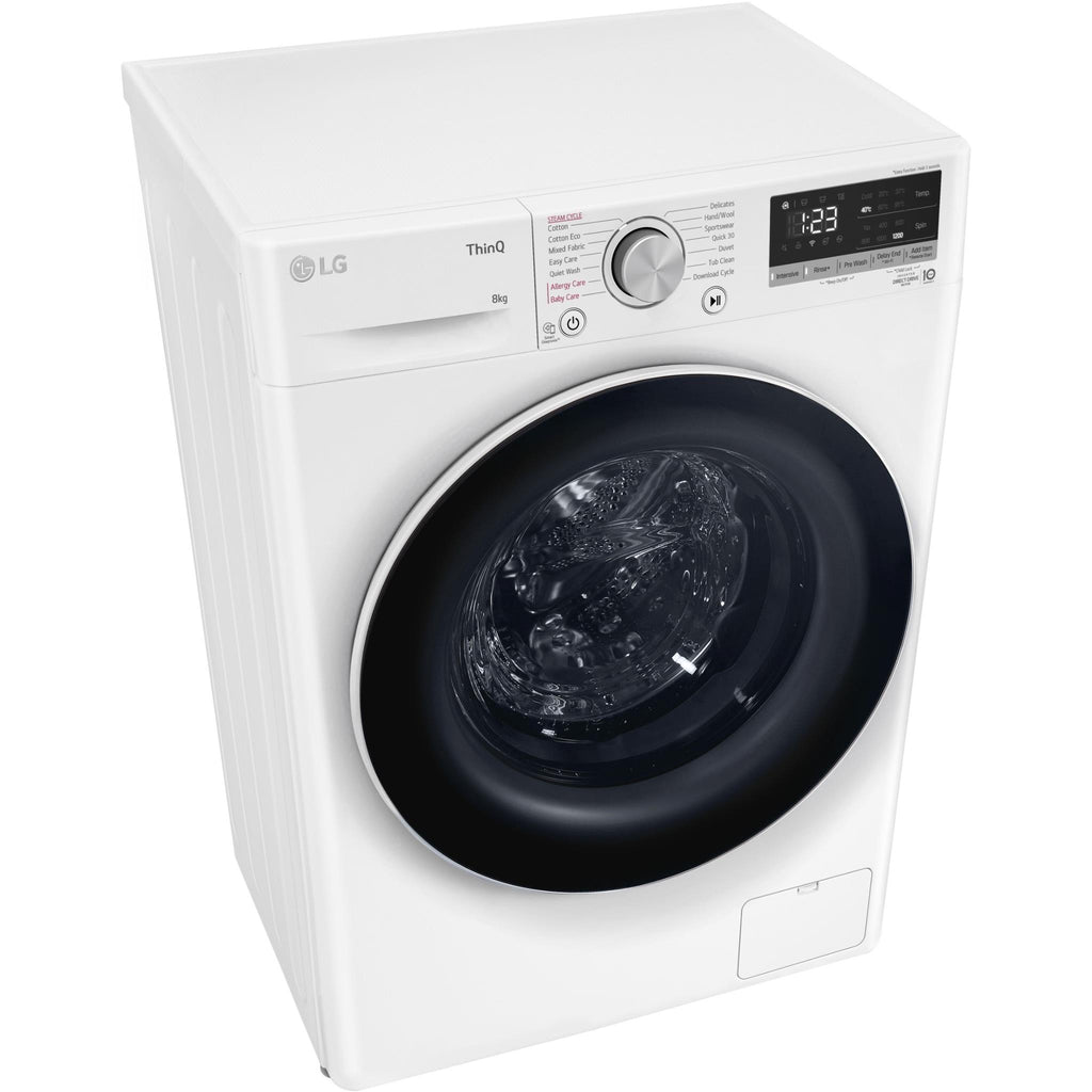 LG WV51208W 8kg Slim Series 5 Front Load Washing Machine (White) JB
