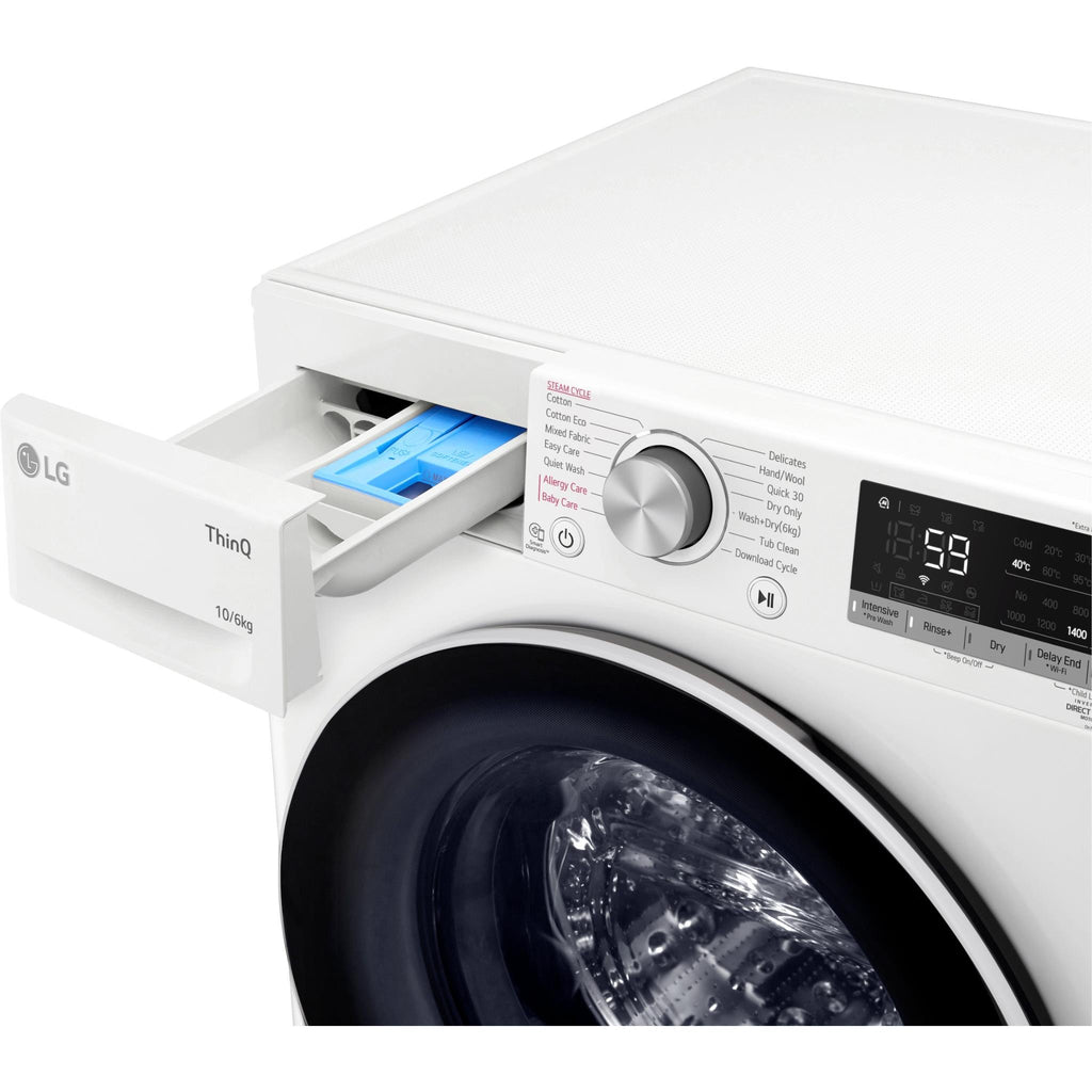 LG WVC51410W 10kg/6kg Washer Dryer Combo (White) JB HiFi