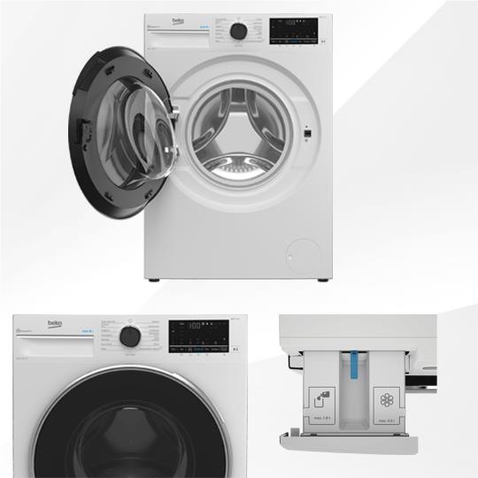 Beko BFLB902ADW 9kg Auto Dose Front Load Washing Machine (White) JB HiFi