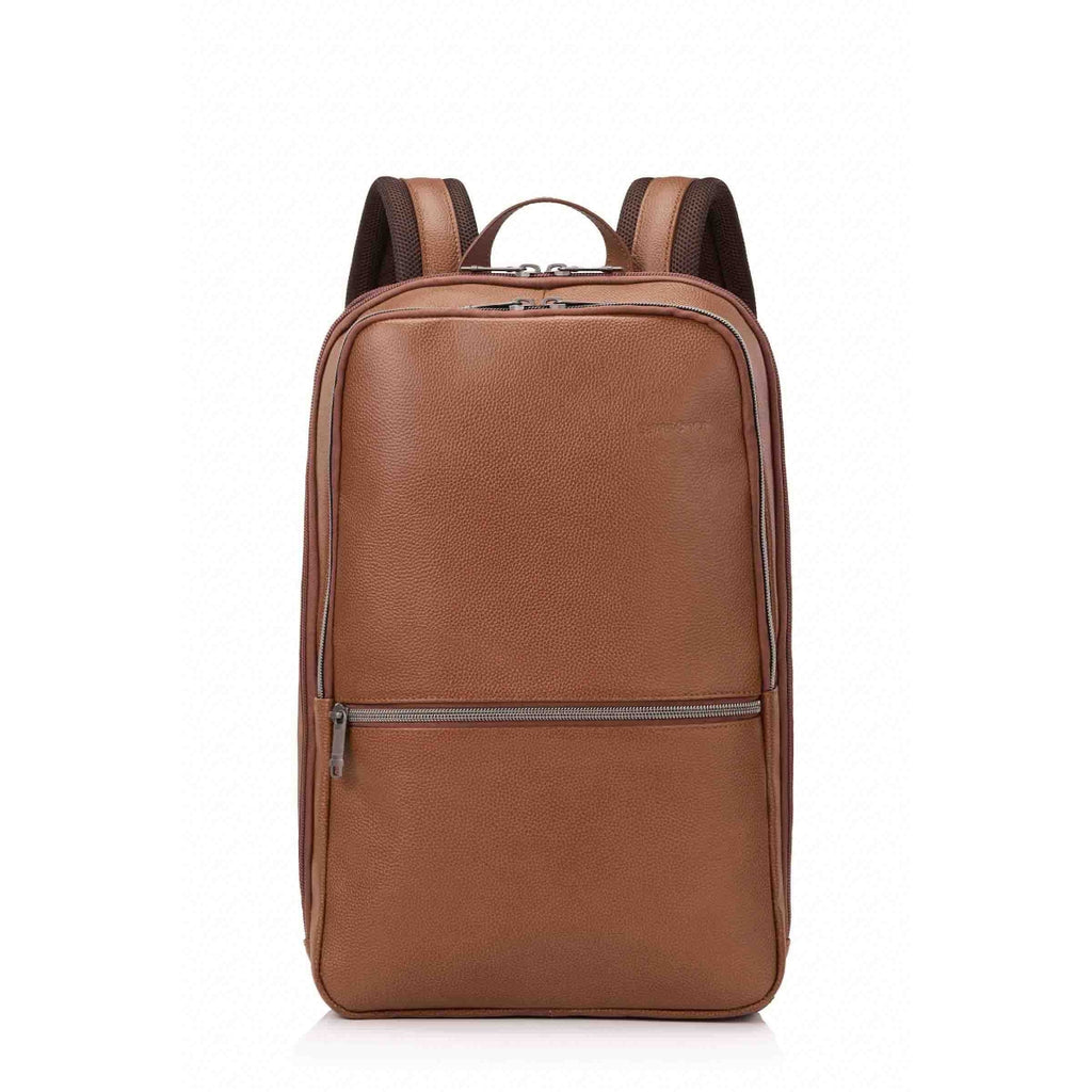 classic leather slim backpack Samsonite Classic Leather Slim Backpack (Cognac)