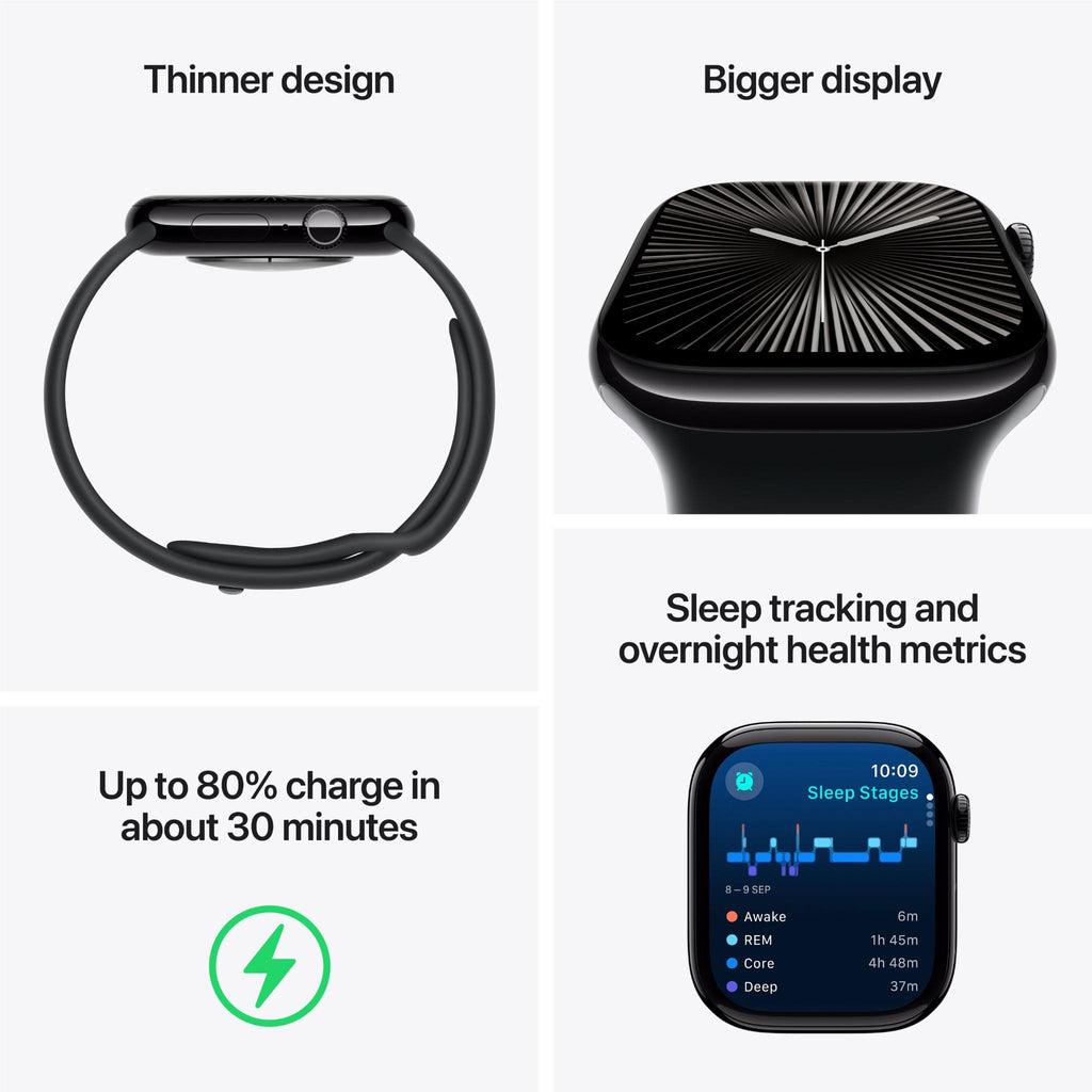 Apple Watch Series 10 46mm Rose Gold Aluminium Case GPS Sport Band (S/M) [Light Blush]