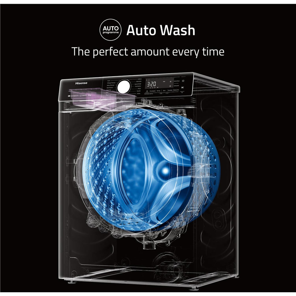 Hisense HWFS1015E 10kg Series 5 Front Load Washer (White) JB HiFi