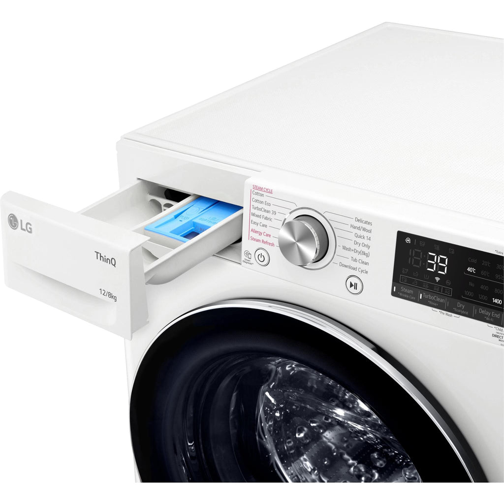 LG WVC91412W 12kg/8kg Series 9 Front Load Washer Dryer Combo (White