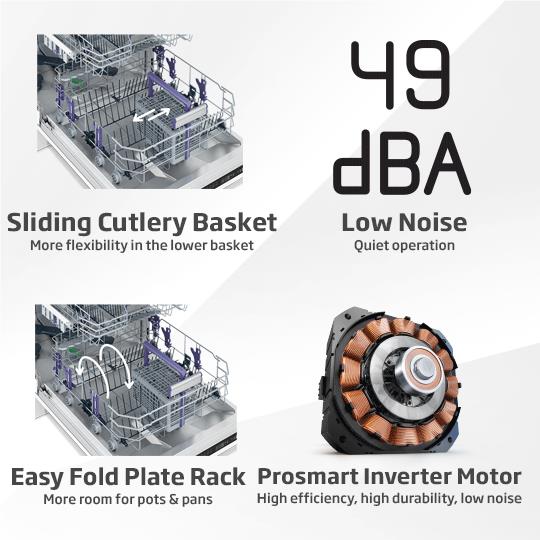 Beko BDFB1410X 14 Place Setting Freestanding Dishwasher (Stainless