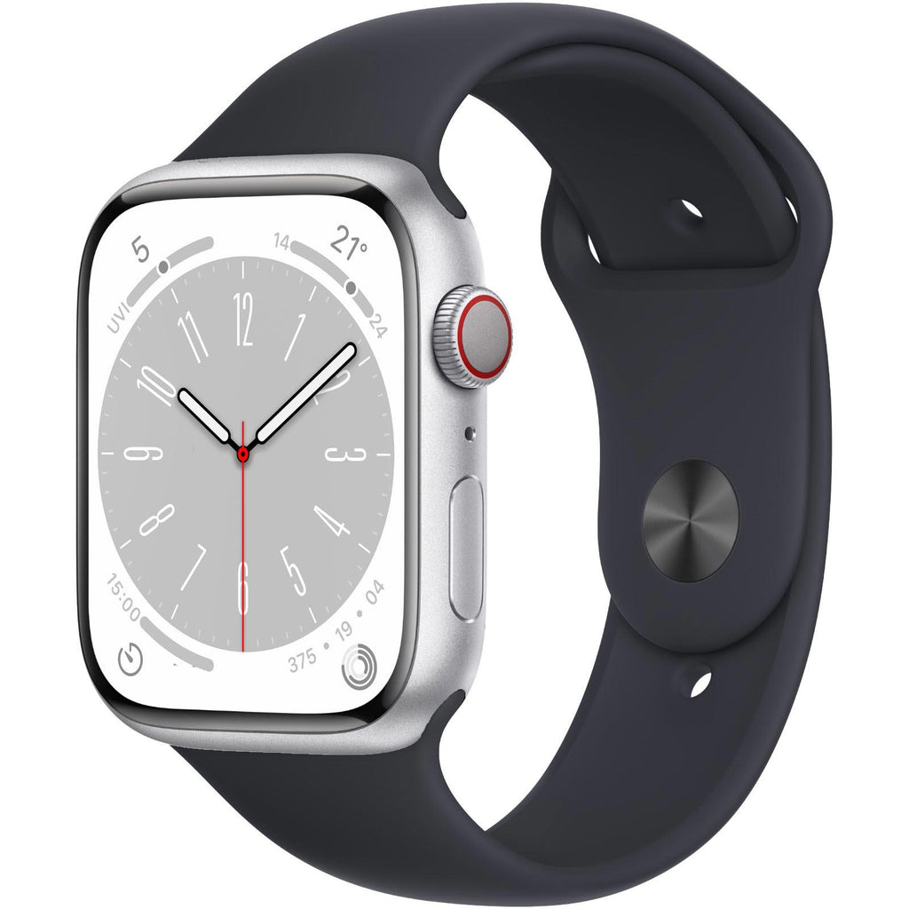 Apple Watch Series 8 45mm Silver Aluminium Case GPS + Cellular [*Renewed] JB HiFi