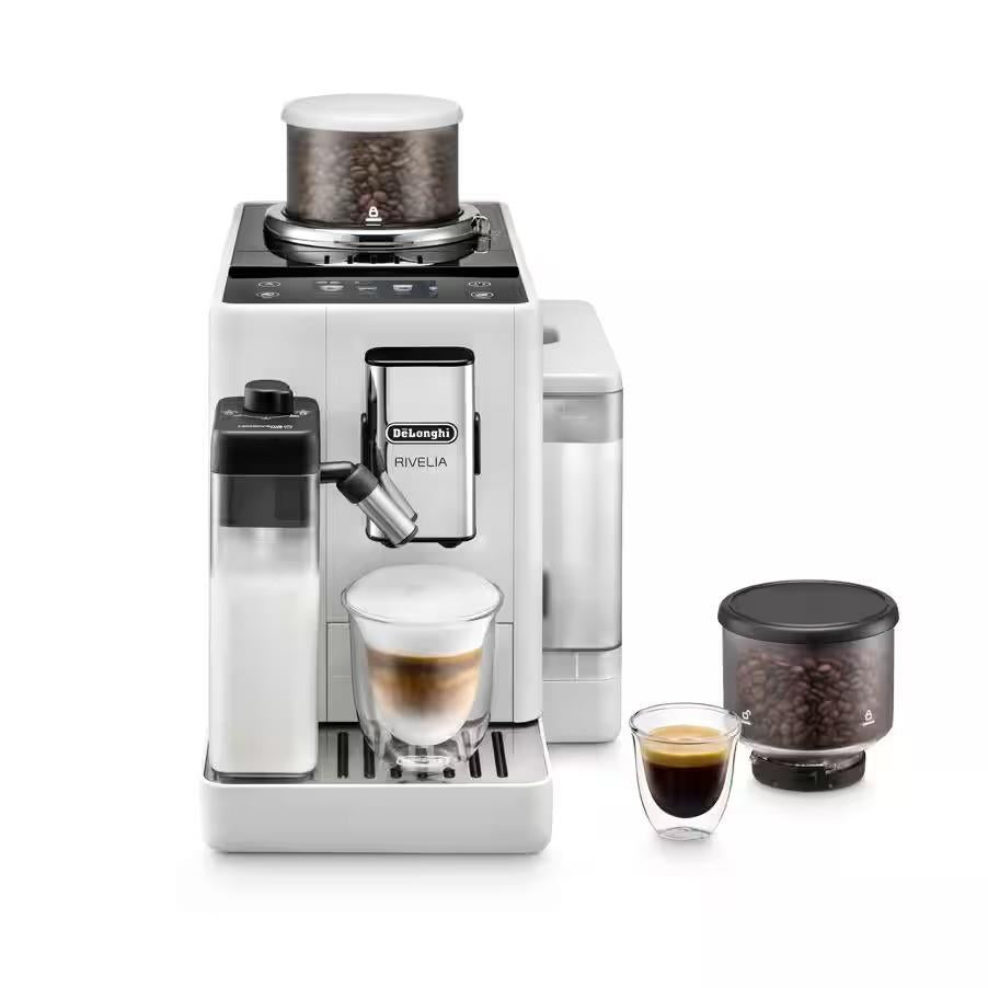 De'Longhi Rivelia Fully Automatic Coffee Machine (Arctic White) JB HiFi