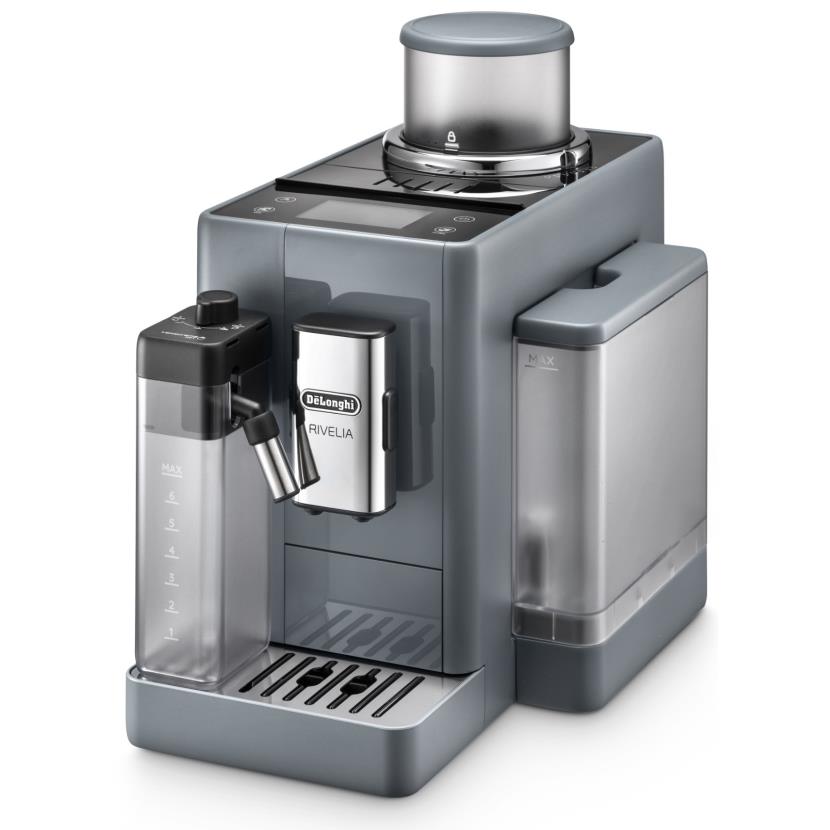 De'Longhi Rivelia Fully Automatic Coffee Machine (Pebble Grey) JB HiFi