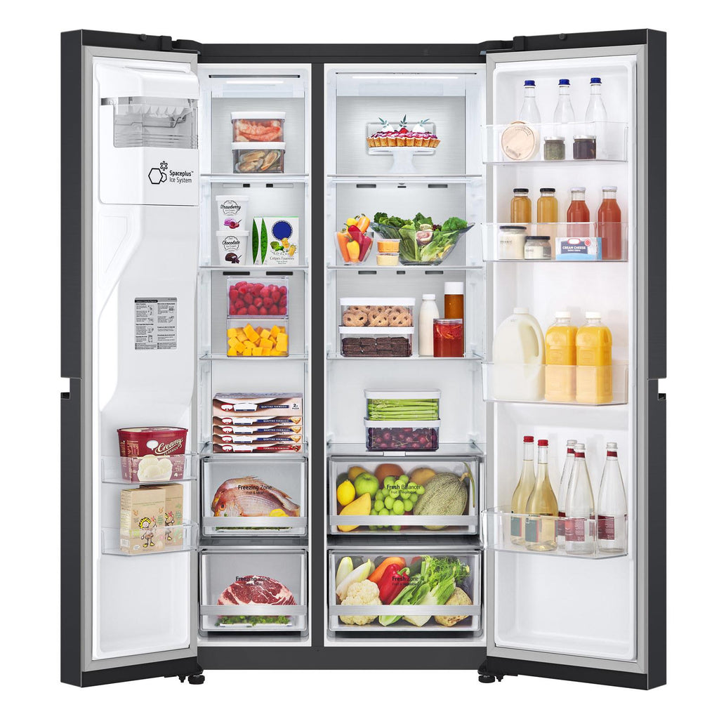 LG GSL600MBL 635L Side by Side Fridge (Matte Black) JB HiFi