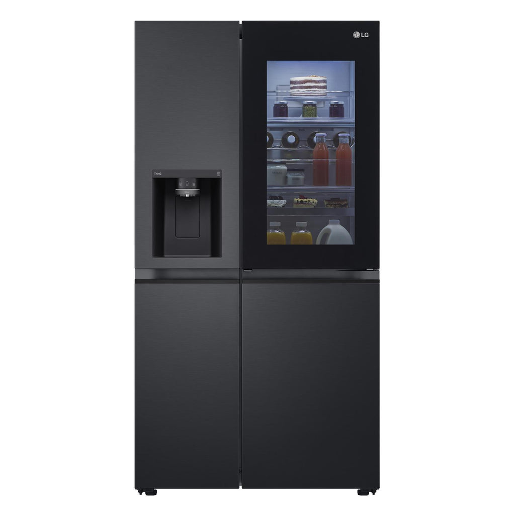 LG GSV600MBLC 635L InstaView Side by Side Fridge (Matte Black) JB HiFi