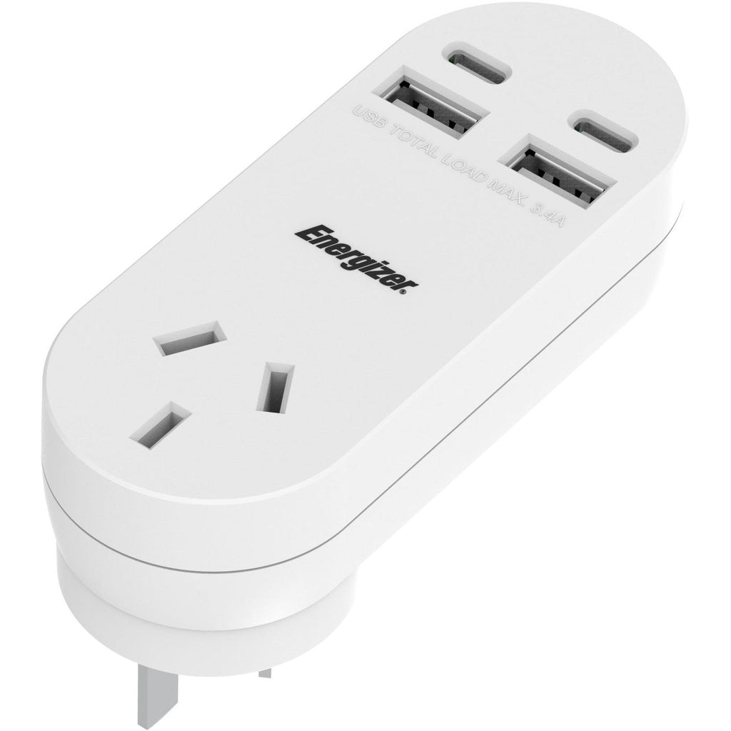 Energizer 1 Outlet Power Adapter with USB JB HiFi