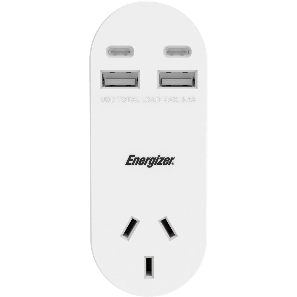 Energizer 1 Outlet Power Adapter with USB JB HiFi