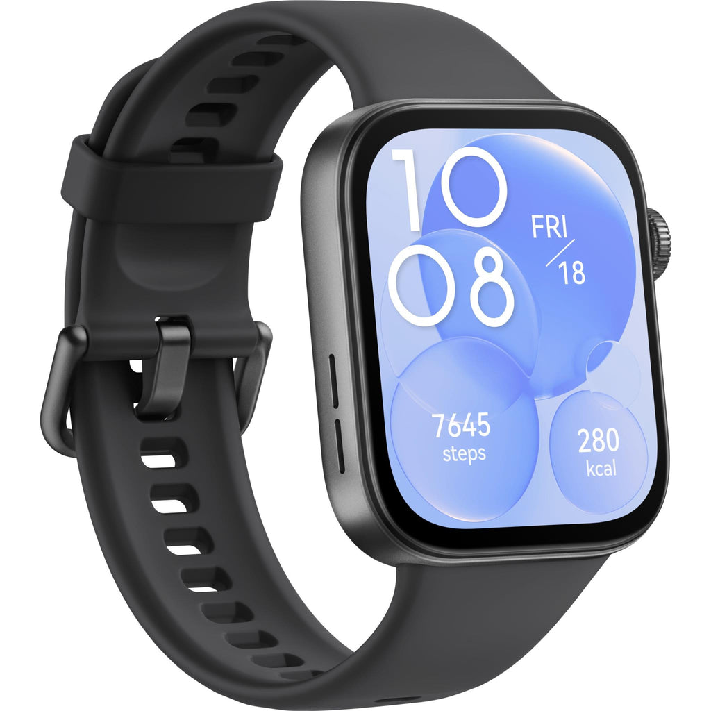 Huawei Fit Black Aluminum Case Fitness SmartWatch (Black