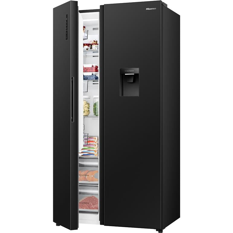 Hisense HRSBS540BW 540L PureFlat Side by Side Refrigerator (Black