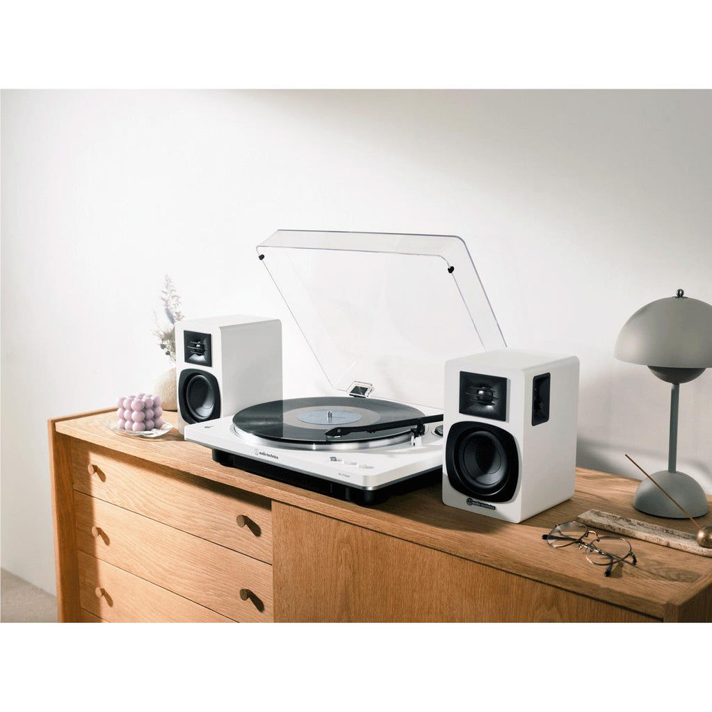 Audio-Technica AT-SP3X Bluetooth Bookshelf Speakers (White) - JB Hi-Fi