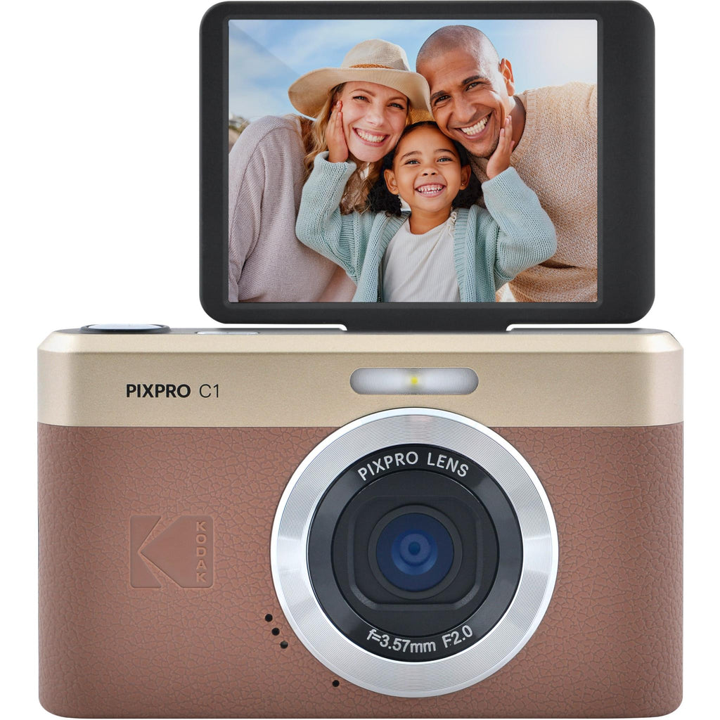 Kodak Pixpro C1 Digital Camera with MicroSD Card Bundle (Brown