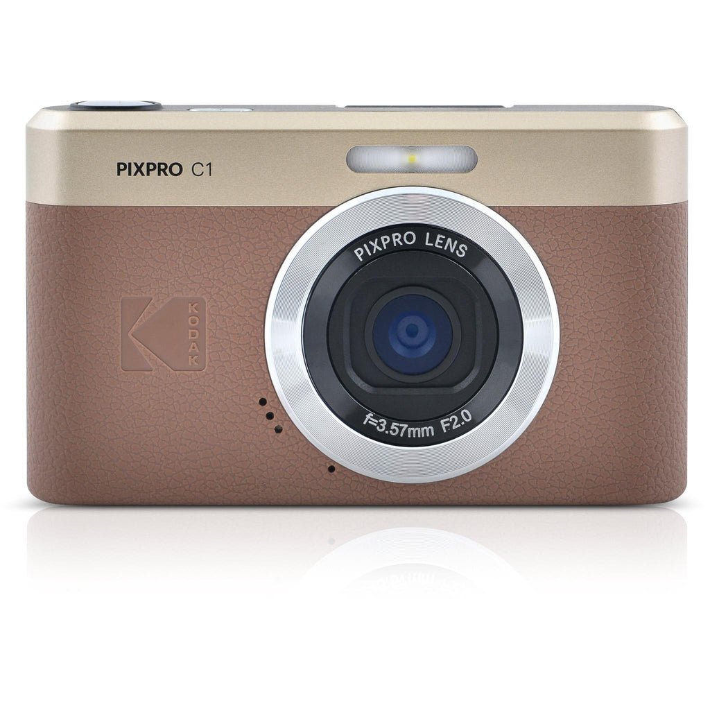 Kodak Pixpro C1 Digital Camera with MicroSD Card Bundle (Brown