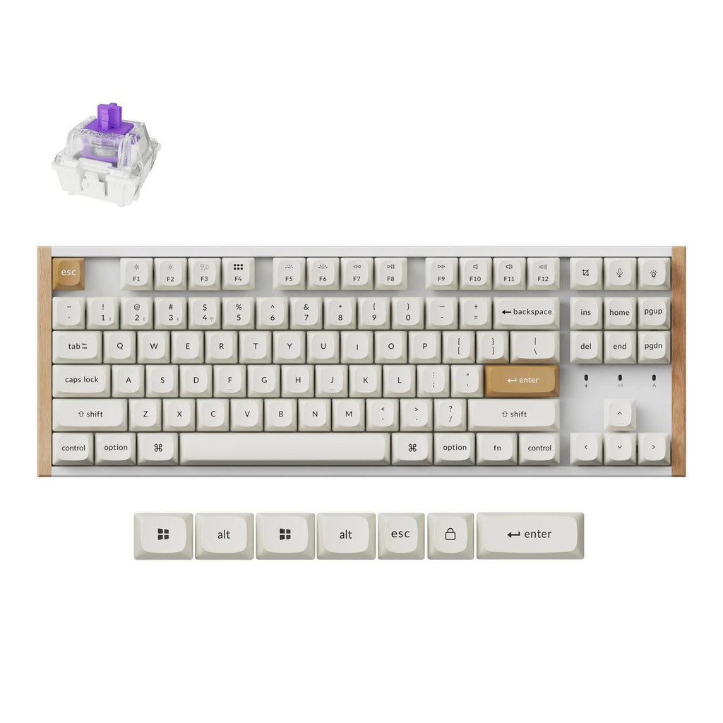 Keychron K8 HE TKL Wireless Custom Keyboard in White - JB Hi-Fi