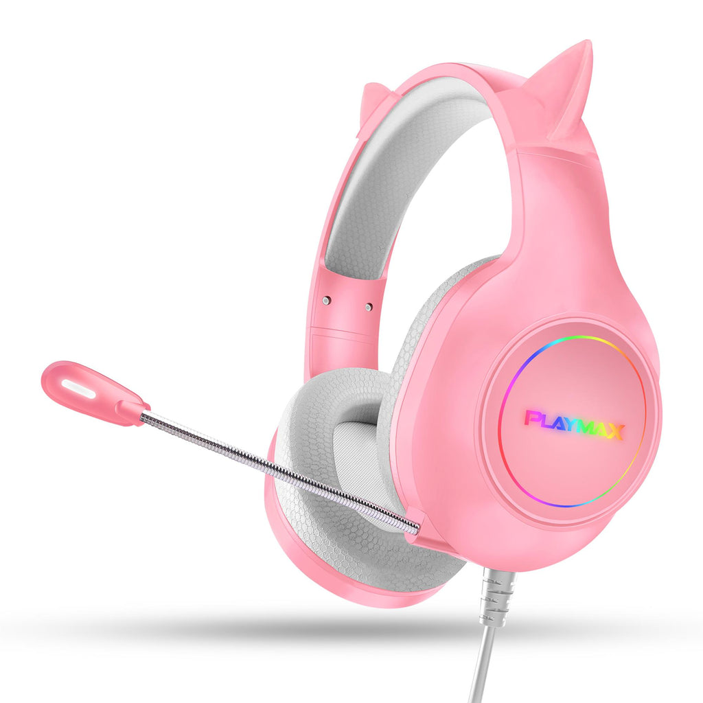 Jb Hi Fi Gaming Headset Kitty Ears Playmax RGB Cat Ear Gaming
