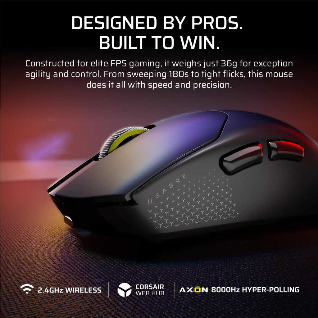 Corsair Sabre V2 Pro Ultralight Wireless Gaming Mouse (Black) JB
