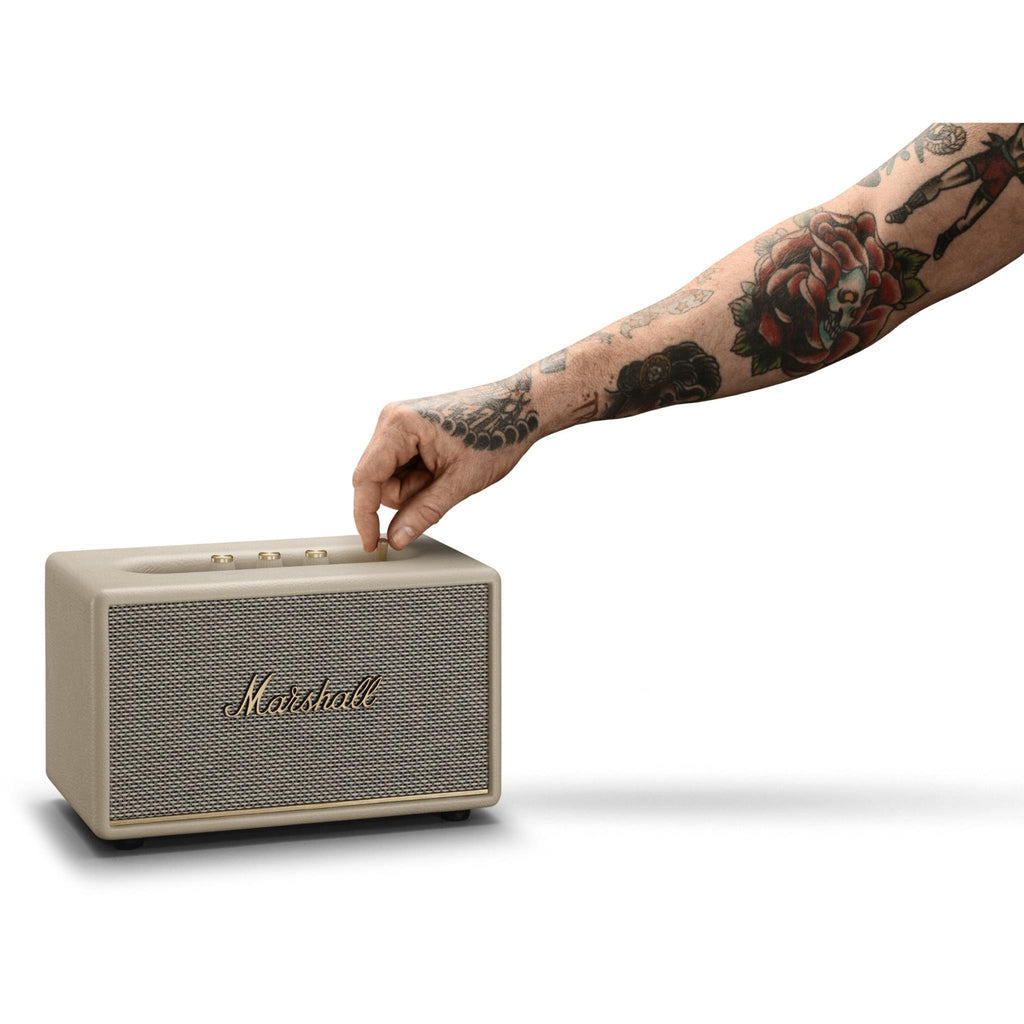 Marshall Acton III Wireless Bluetooth Home Speaker (Cream) - JB Hi-Fi