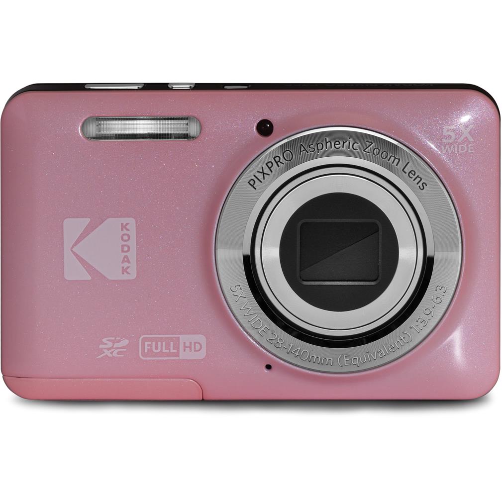 Kodak Pixpro FZ55 Digital Compact Camera (Pink) - JB Hi-Fi
