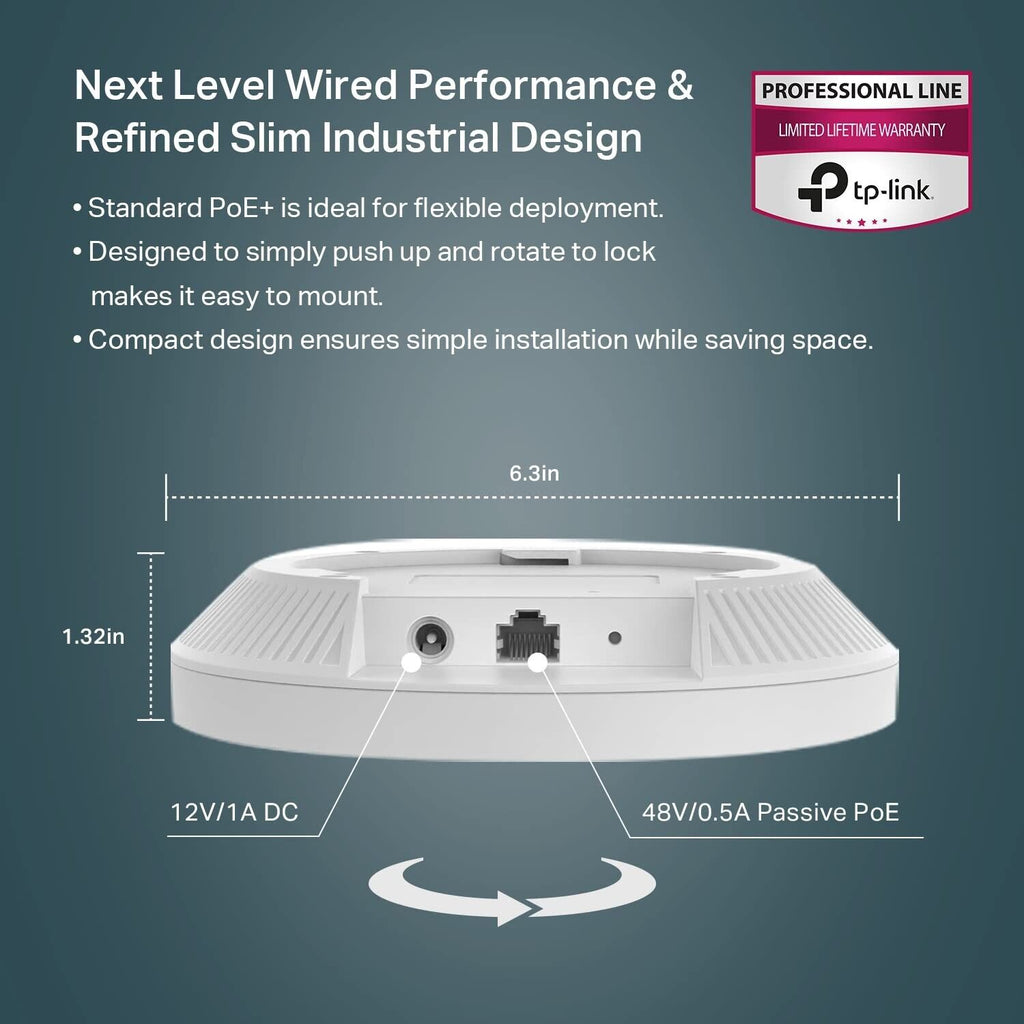 TPLink EAP650 AX3000 Wireless Ceiling Mount Access Point JB HiFi