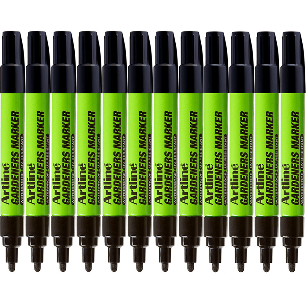 permanent marker zwart (1 - 3 mm rond