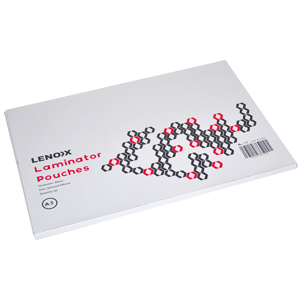 Pochettes De Plastification A3 Brillantes 2x80 Microns - Pack 100 Feuilles, Transparentes, Office Products