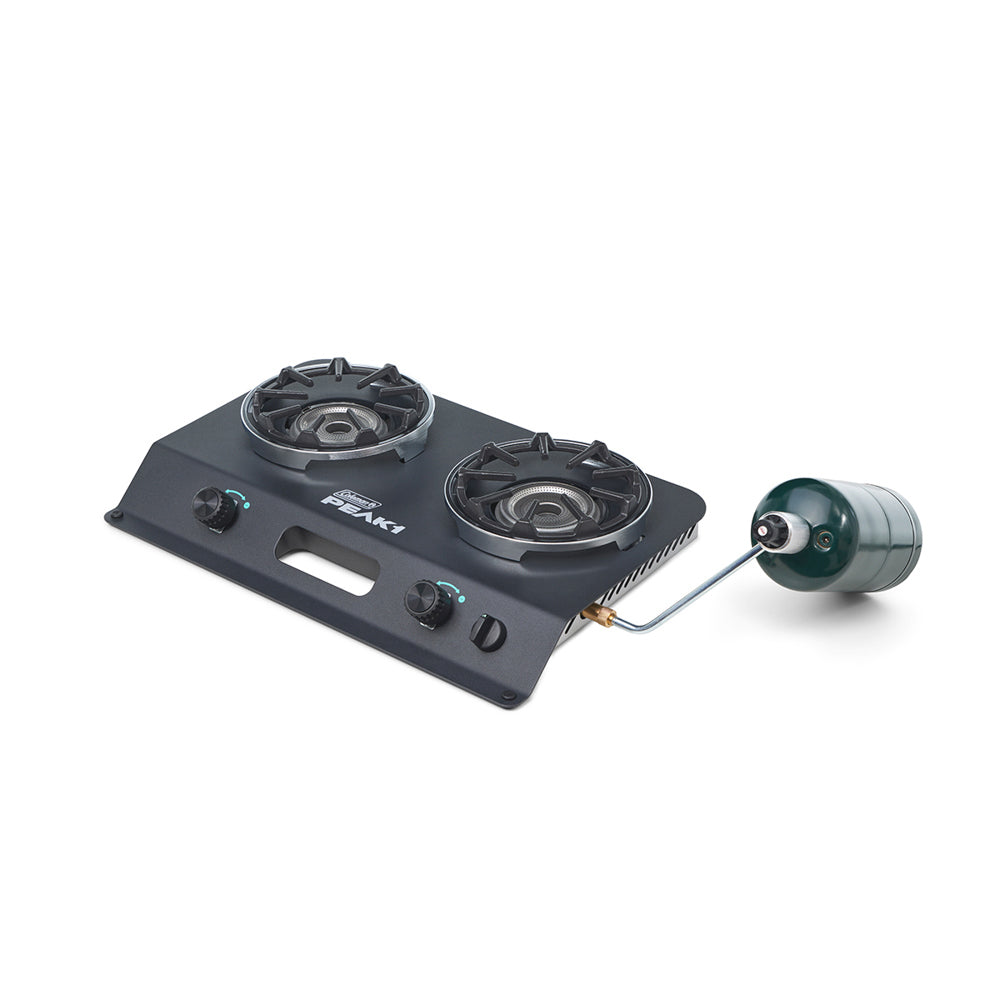 Coleman Peak1 2-Burner Compact Camping Stove (Black) - JB Hi-Fi