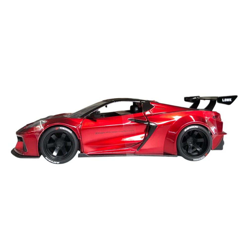 Jada 1:24 Scale Pink Slips Chevrolet Corvette C8 Liberty Walk