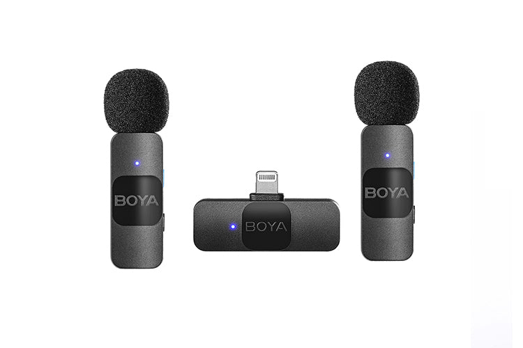 Wireless Hp Bluetooth Microphone Iphone Boya BY-V2 Dual Wireless