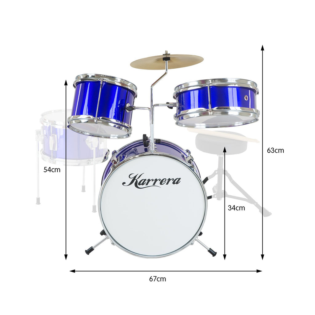 Karrera Childrens 4-Piece Drum Kit (Blue) JB Hi-Fi