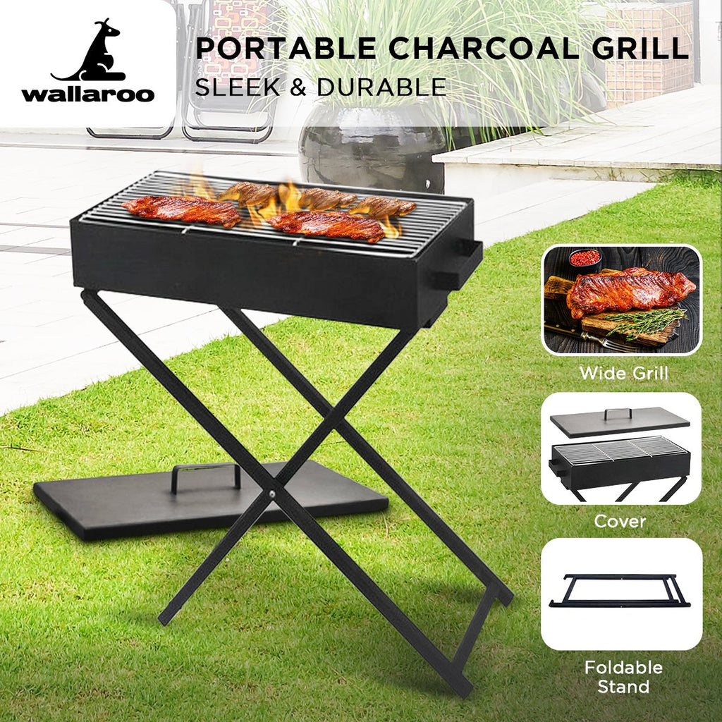 Portable Charcoal Grill Afterpay Bbqs Wallaroo Adjustable Height