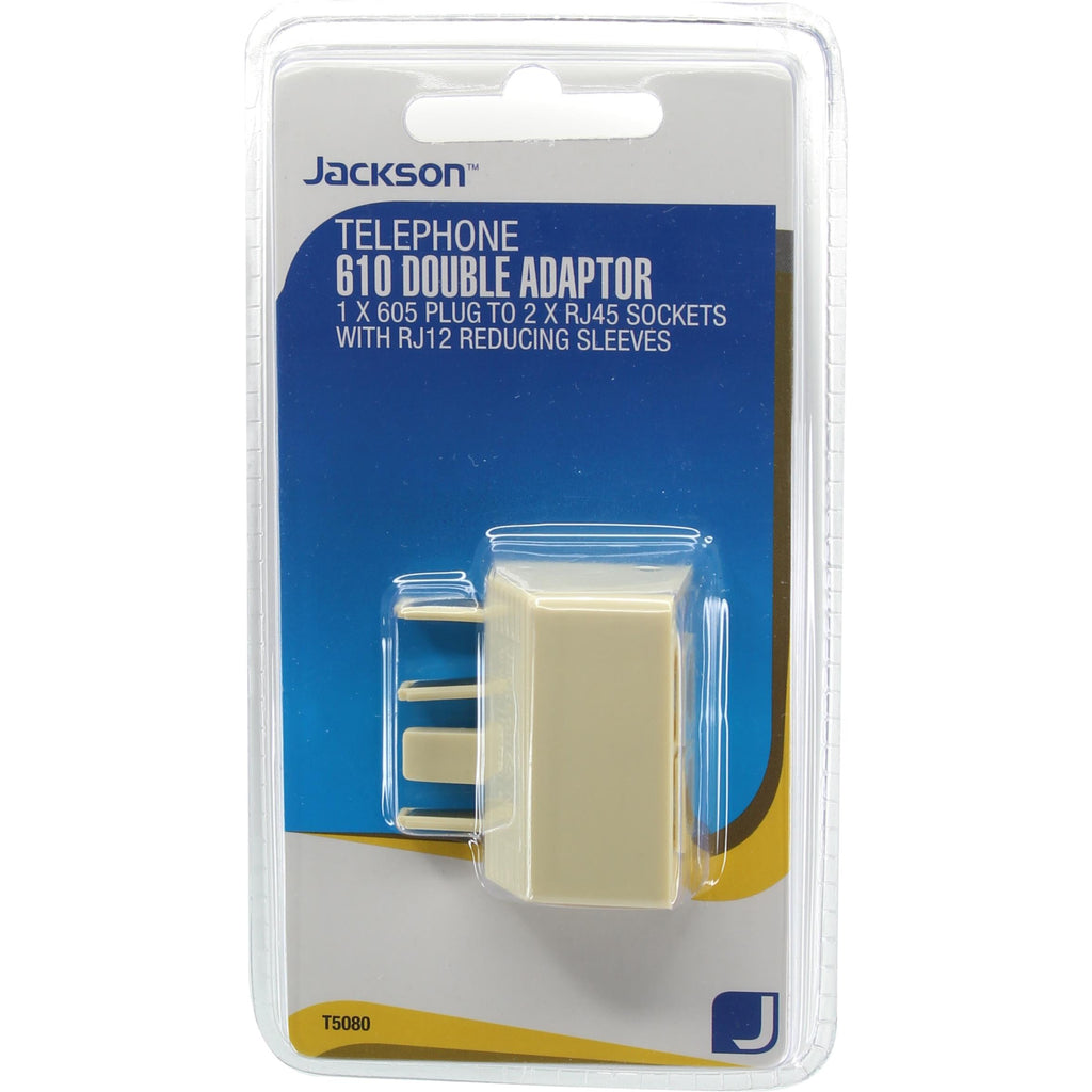 Jackson Telephone Double Adaptor (Beige) JB HiFi