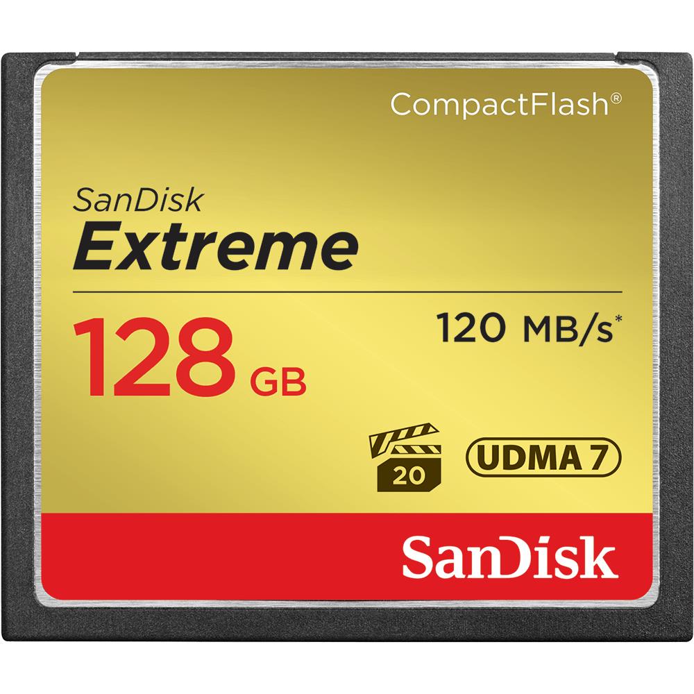 SanDisk Extreme 128GB CompactFlash Memory Card JB HiFi