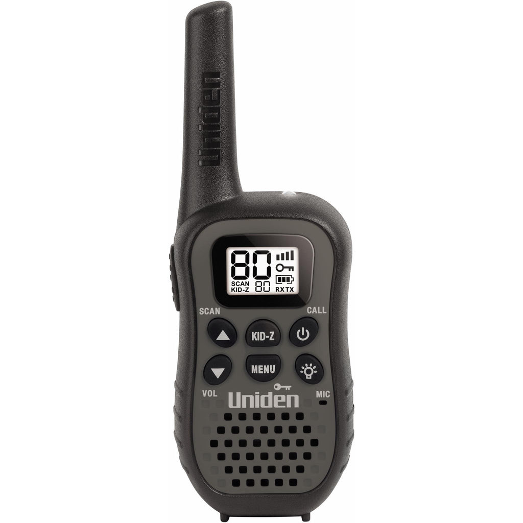 Uniden UH45 80 Channel UHF Handheld Radio with Kid Zone (Black) JB HiFi