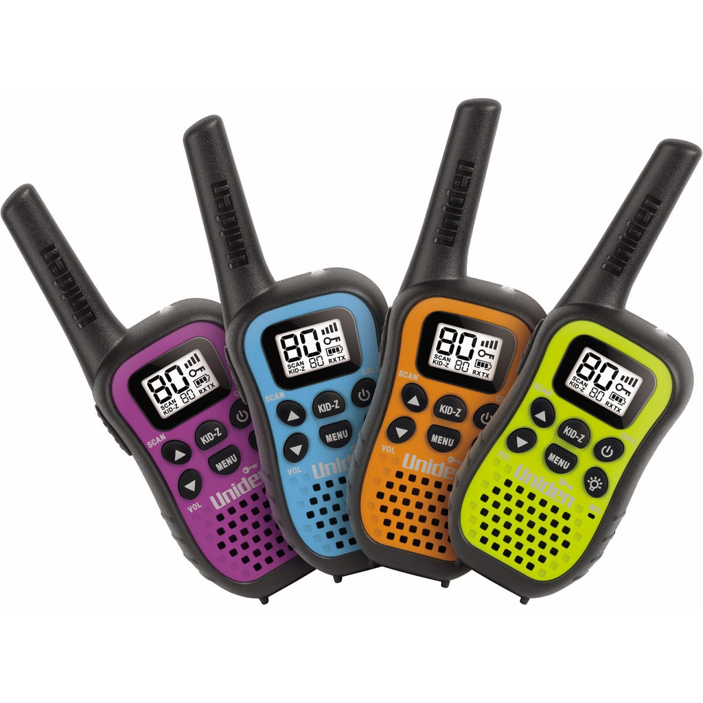 Uniden UH45 80 Channel Handheld Radio with Kid Zone (4 Pack) - Hi-Fi