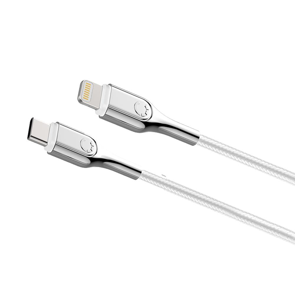 Armoured 1m Lightning to USBC Cable (White) JB HiFi