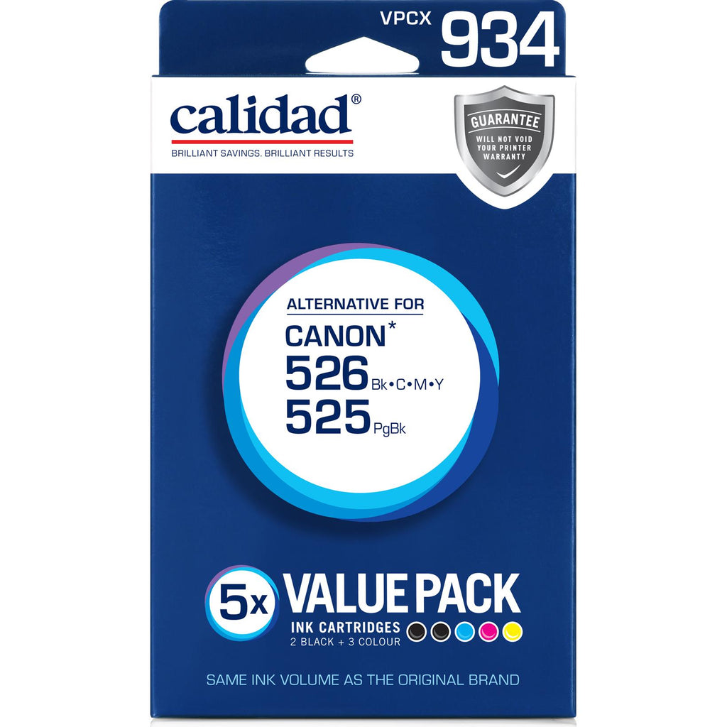 Calidad Alternative Ink Cartridge for Canon PGI525/CLI526 (5Pack/BBCMY) JB HiFi