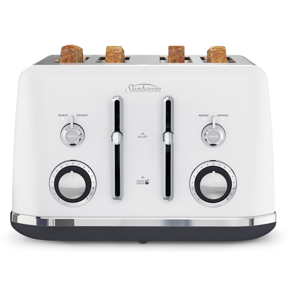Sunbeam Alinea Collection 4 Slice Toaster (White) JB HiFi