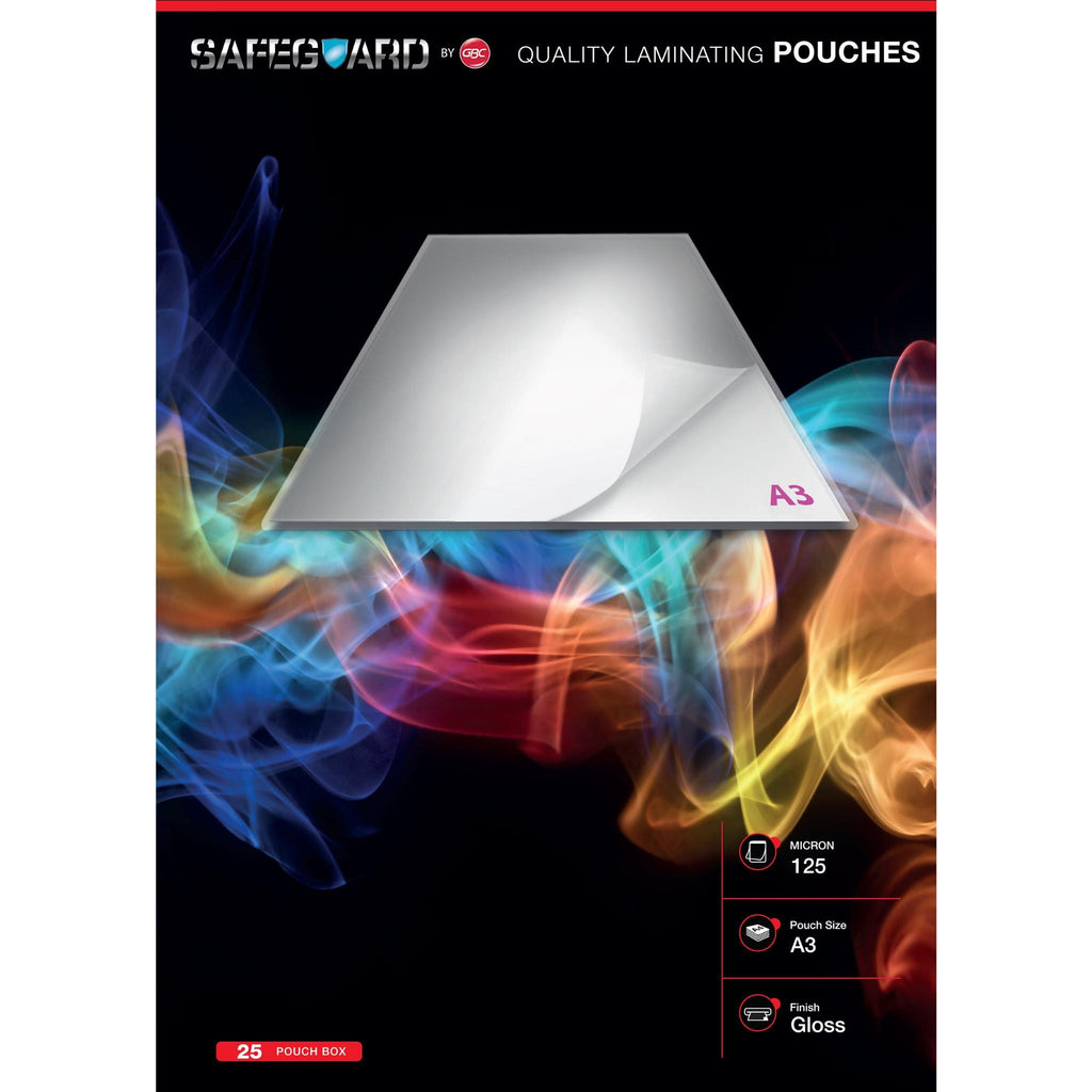 GBC Safeguard A3 Laminator Pouches (25 Pack) JB HiFi