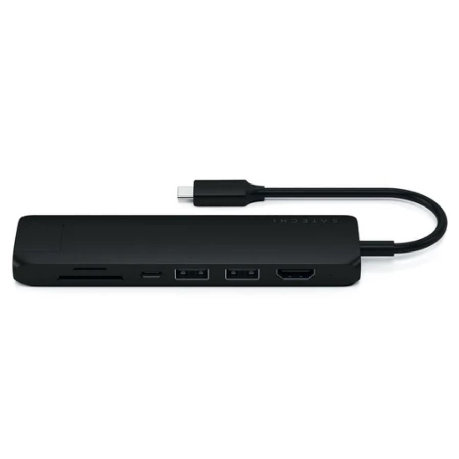 Satechi USBC Slim Multiport with Adapter (Black) JB HiFi
