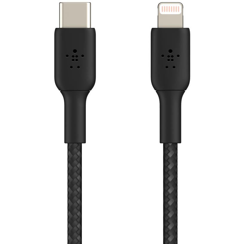 Belkin BoostUp Charge USB-C to Lightning Braided Cable 1m (Black) - JB Hi-Fi