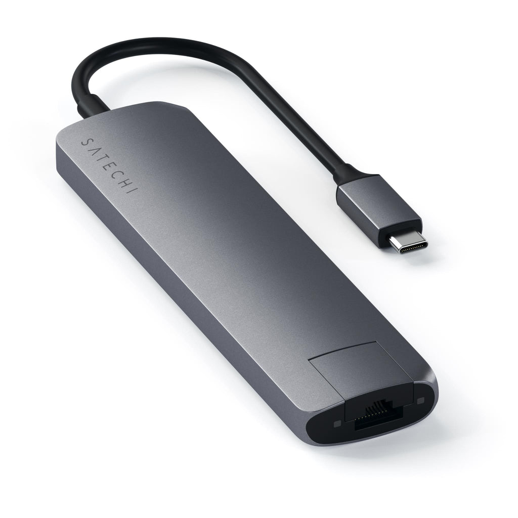 Satechi Slim USBC Multiport Adapter with (Space Grey) JB HiFi